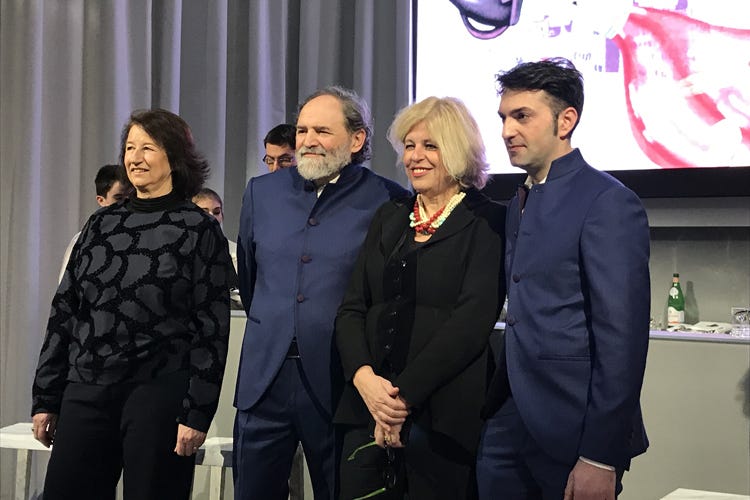 Luisa Bocchetto, Luciano Tona, Antonella Parigi e Martino Ruggieri (Finale Bocuse d'Or 2019 L'Italia nelle mani di Martino Ruggieri)