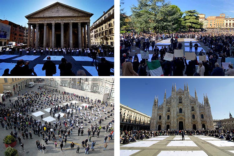Roma, Verona, Firenze e Milano - La protesta dei 10mila ristoratori: Non siamo untori, vogliamo lavorare