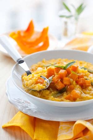 Risotto con zucca e speck - GLUTEN FREE - Italia a Tavola