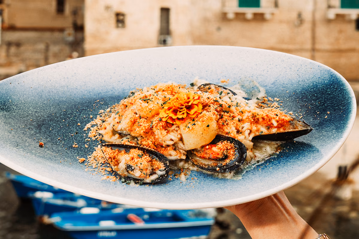 Riso patate e cozze, la ricetta di Marco Renna di Azur Monopoli