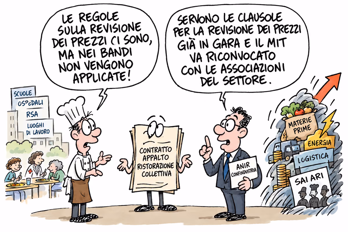 Mense, revisione prezzi: le regole ci sono, ma nei bandi non vengono applicate