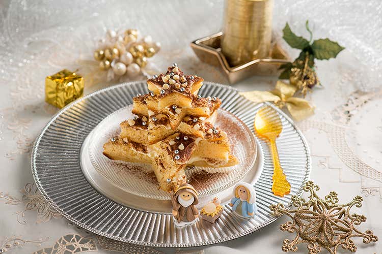 Albero di pandoro farcito, rivisitazione di un grande classico