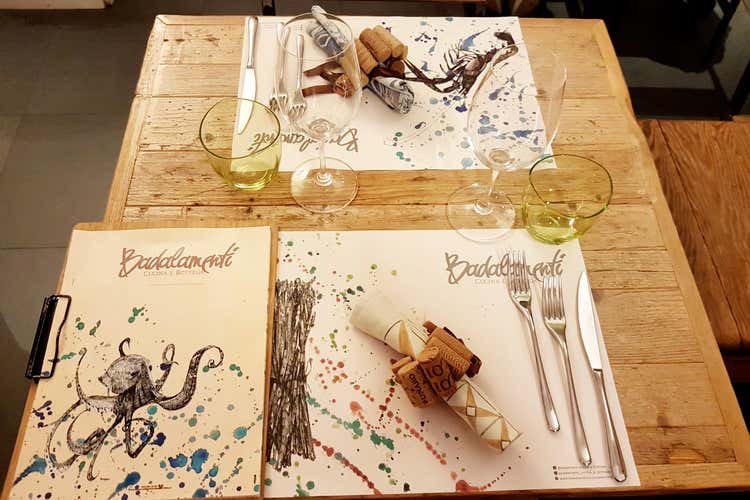 La mise en place (Badalamenti Cucina e Bottega Un'accoglienza da tutto esaurito)