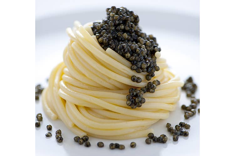 Spaghetti con caviale - Calvisius Tradition Royal Gusto equilibrato ed elegante