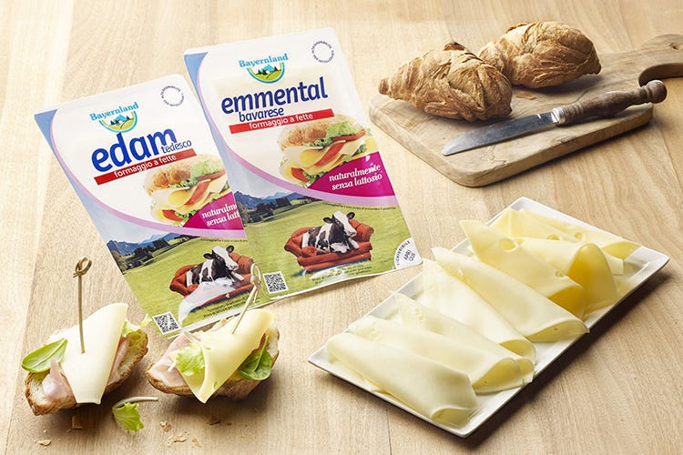 Edam ed Emmental a fette e senza lattosio di Bayerland La ricca stagione dei formaggi Novità a elevato valore aggiunto