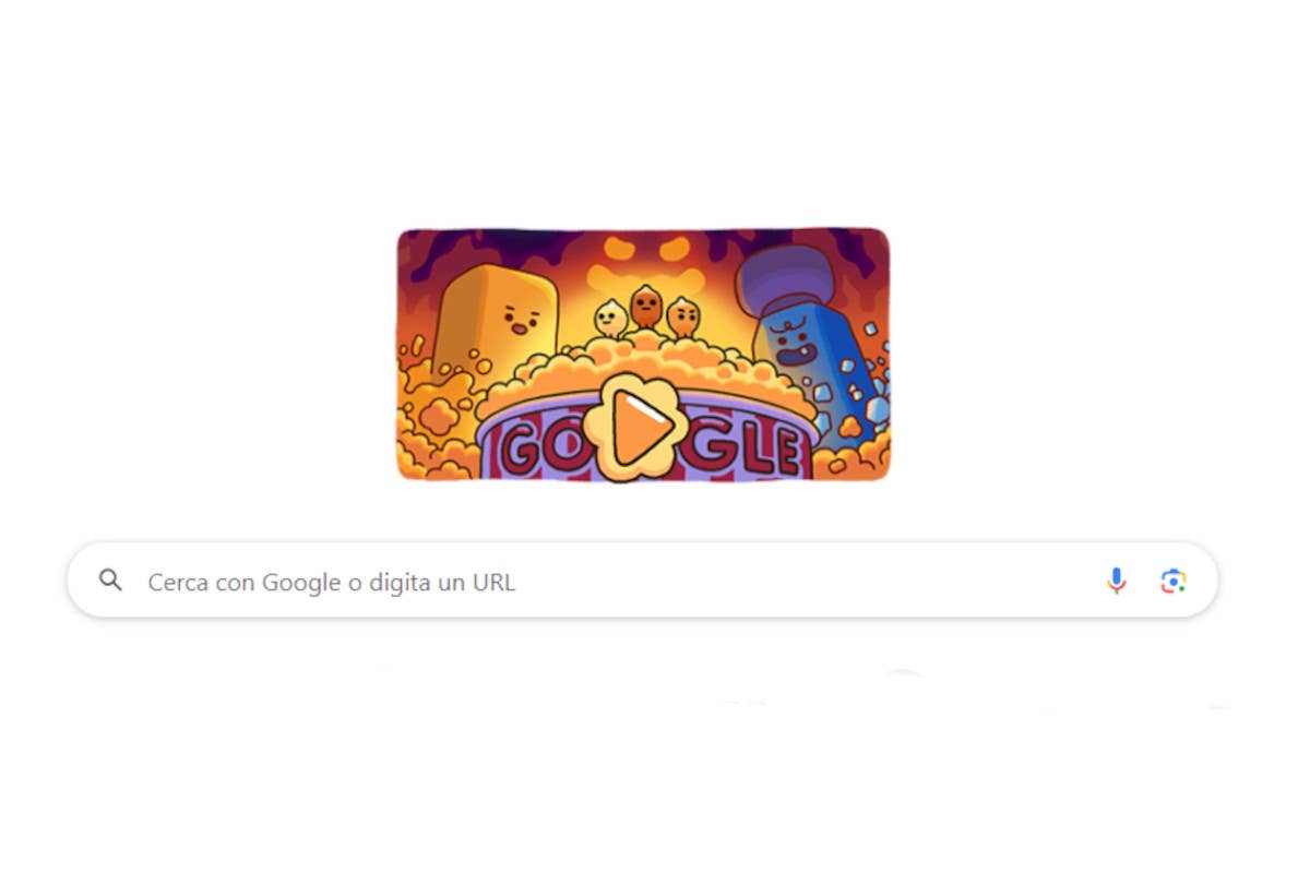 Google festeggia i Popcorn: quando il mais che scoppia si fa Doodle