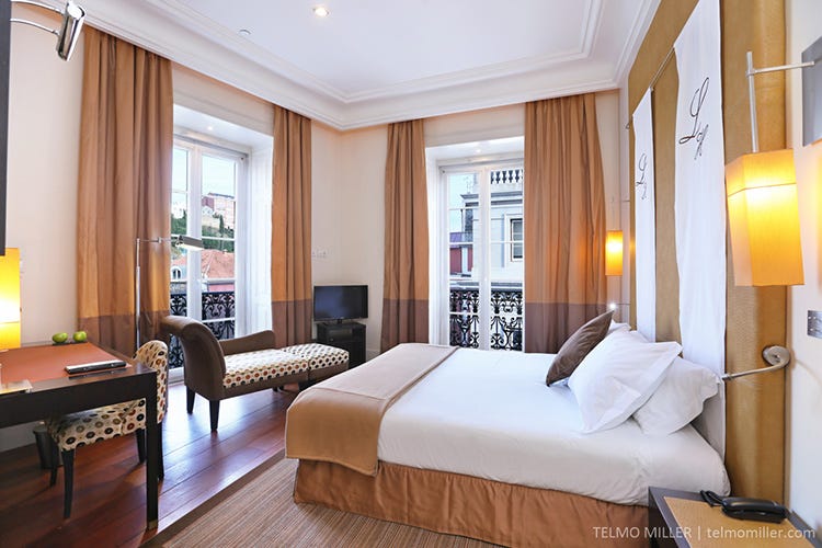 Una camera dell'Heritage Avenida Liberdade Romantik Hotels