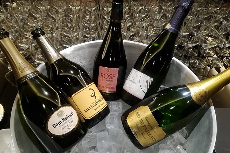 Gli Champagne degustati durante la serata (Incontri, Champagne e opere d'arte Due mondi non così distanti tra loro)