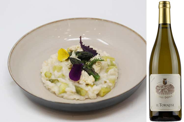Risotto agli asparagi - Tornese 2018 Drei Don&agrave; - L&rsquo;Italia del vino Finezza romagnola