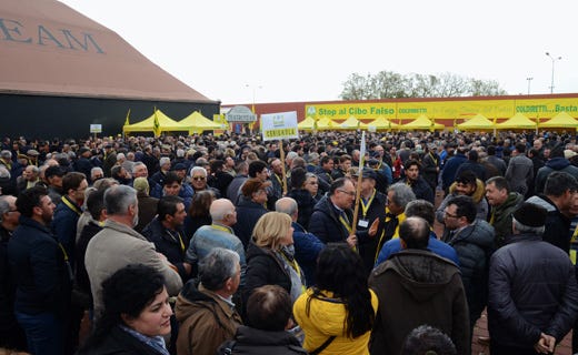 Protesta degli agricoltori a Bari 
in difesa dell’alimentare made in Italy