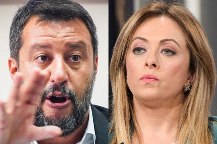 Matteo Salvini e Giorgia Meloni - Tanti contro Conte sulla Fase 2 Salvini: «Turismo dimenticato»