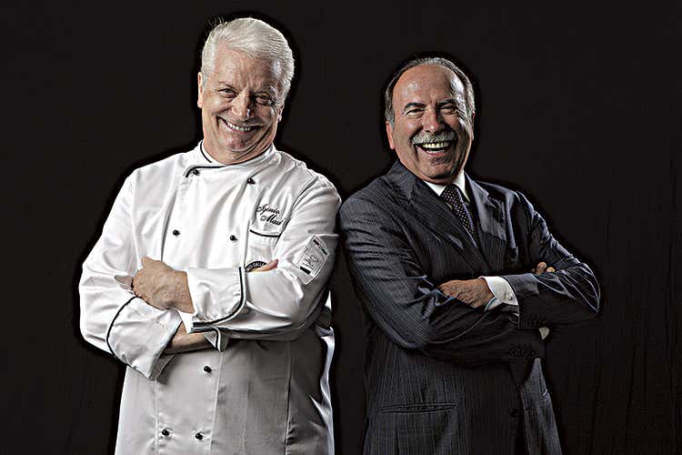 Iginio Massari e Pierluigi Dallagiovanna (Meet Massari, la seconda tappa Il Maestro incontra Gino Fabbri a Milano)