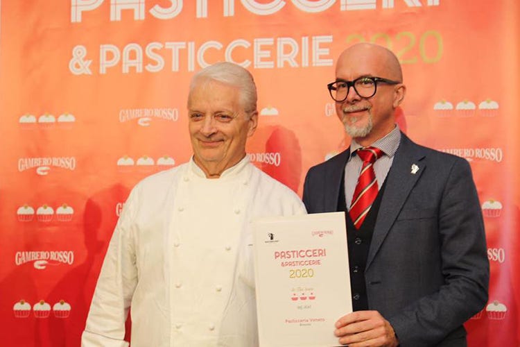 Iginio Massari alla premiazione di stamattina (Pasticceri&Pasticcerie 2020 Iginio Massari sempre al top)