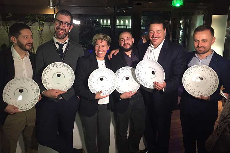 Gabriele Andreoni, Gabriele Vannucci, Michela Bottasso, Andrea Perini, Filippo Saporito e Bledar Kola (Il pastry chef Gabriele Vannucci vince il Best Plate Challenge)