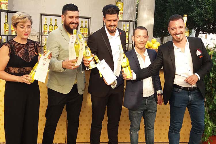 Solomiya Grytsyshyn, Gianluca Di Giorgio, Jonathan Bergamasco, Edoardo Nervo, Ugo Acampora (Premio Strega Mixology 2018 Ugo Acampora vincitore della finale)
