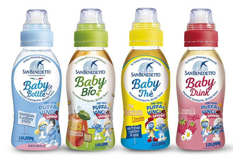 I Puffi sulle bottiglie San Benedetto Baby E vincendo un concorso si va in Finlandia I Puffi sulle bottiglie San Benedetto Baby E vincendo un concorso si va in Finlandia