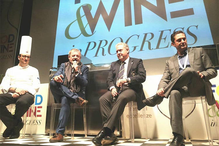 Rocco Pozzulo, Alberto Lupini, Antonello Maietta e Aldo Cursano - Ristorazione italiana largo ai giovani Food and wine in progress