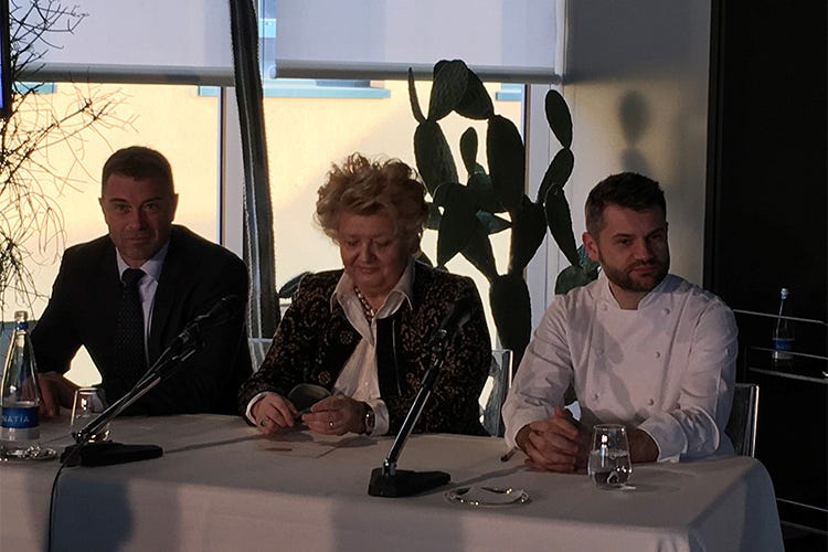Antonio Rossi, Claudia Rovagnati e Enrico Bartolini - Rovagnati Academy Food Experience vince il Piatto unico della scuola In-Presa