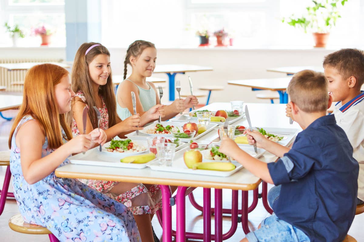 Mensa della scuola più bella, meno sprechi di cibo. Il test superato a Milano