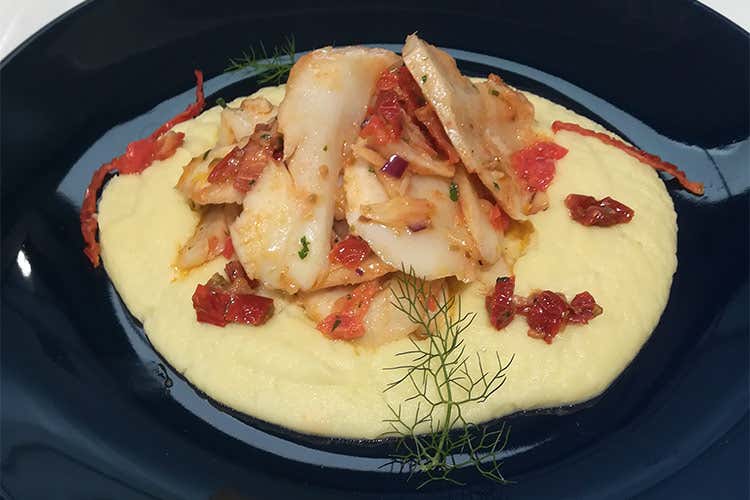 Stocco su crema di finocchio - Lo stocco di Maria Princiotto e i mille abbinamenti tutti siciliani