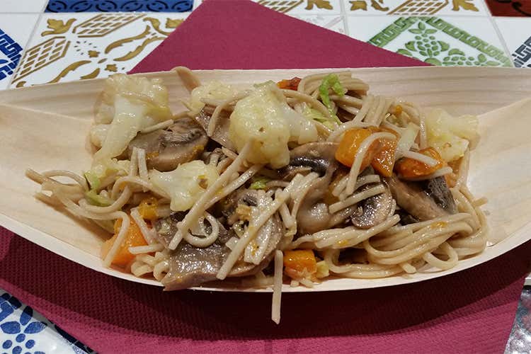 Spaghetti di farro in autunno