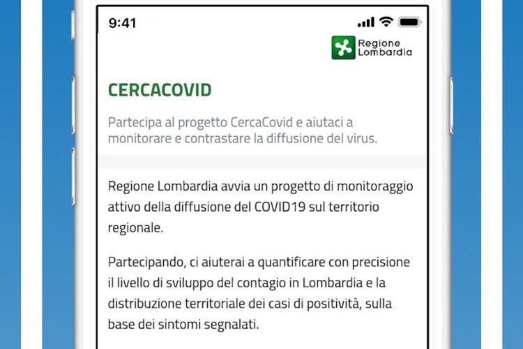 Foto: Adnkronos - Una app per mappare i contagi In Lombardia si attiva CercaCovid