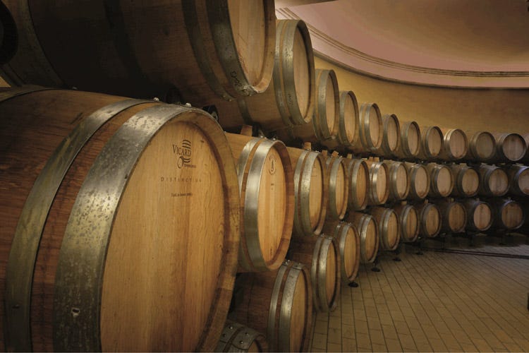 La cantina è disposta su sei piani (Gaslini Alberti, da ottant’anni la famiglia del vino in terra pisana)