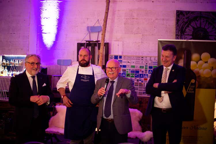 Otello Renzi, Errico Recanati, Alberto Mazzoni e Antonio Centocanti (Il Verdicchio si lancia una sfida In abbinamento ai piatti di Recanati)