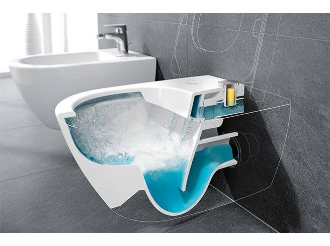 Villeroy Boch Piastrelle Bagno.Directflush Firmato Villeroy Boch Il Wc Innovativo E Semplice Da Pulire Italia A Tavola