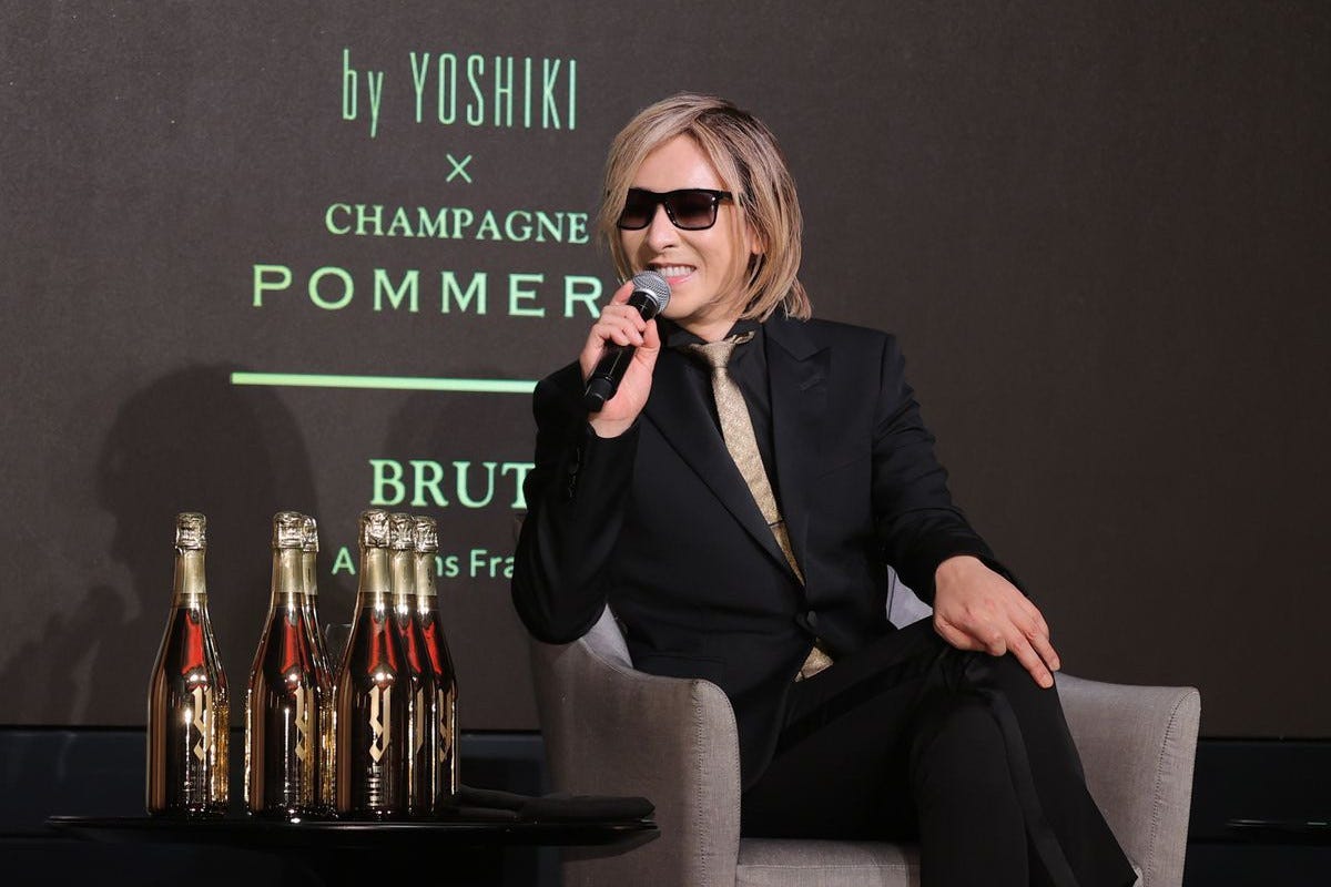 Yoshiki Hayashi Musica e champagne: il musicista giapponese Yoshiky per Pommery