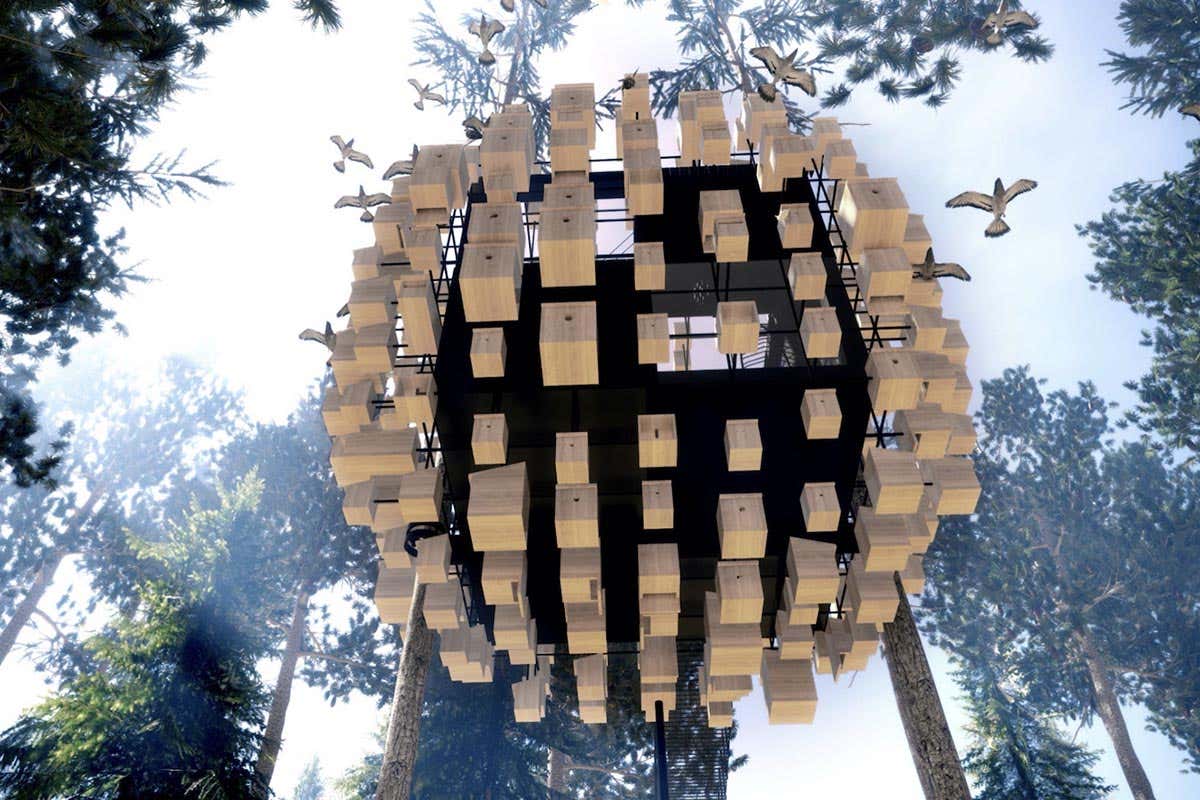 L'albergo diffuso composto da varie abitazioni sospese da terra Hotel futuristici e dove trovarli