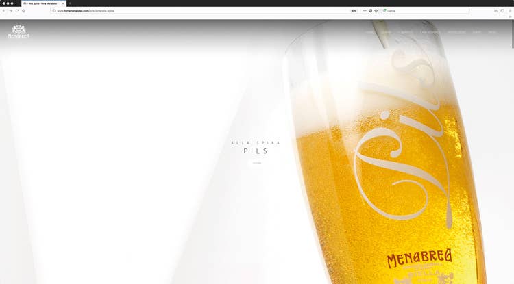 (Nuovo sito web per Birra Menabrea)