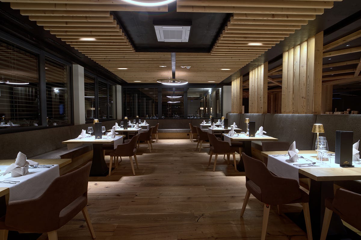 Il ristorante Il bello della neve a marzo al Bonfanti Design Hotel di Chienes