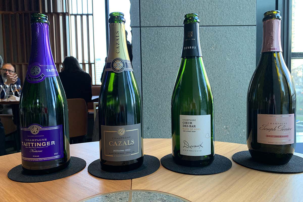 Le bottiglie abbinate ai piatti di Takeshi Iwai Degustare lo Champagne attraverso i sensi