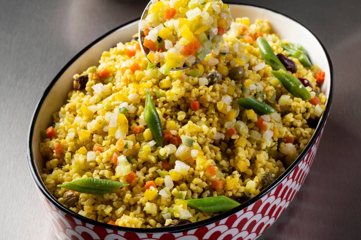 Bulgur con brunoise di verdure alla mediterranea 