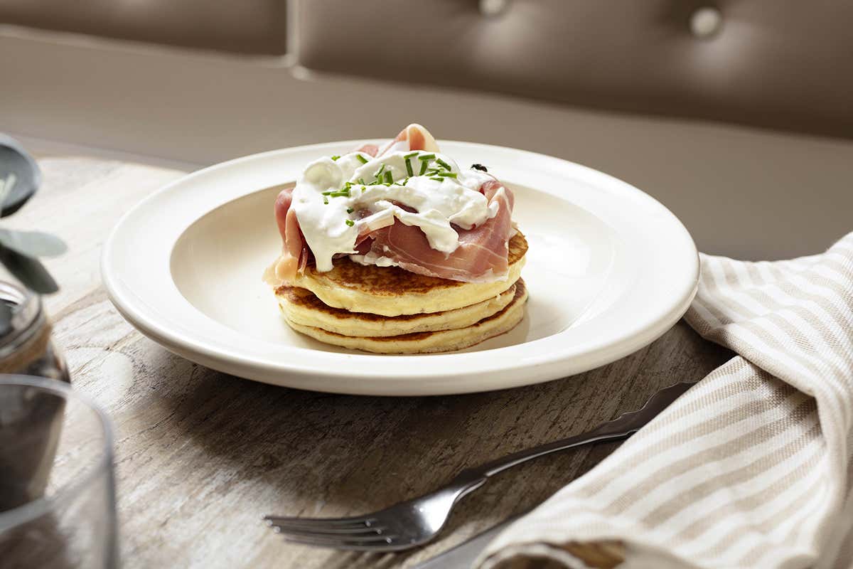 Panckes salati: prosciutto crudo e burrata Casa