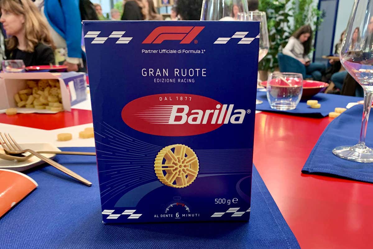 Barilla lancia “Gran Ruote”, la pasta nata dall’incontro con la Formula 1