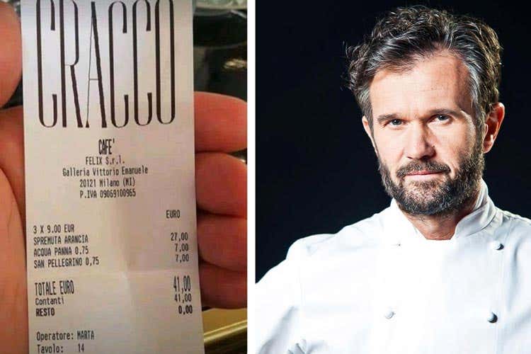 Carlo Cracco e lo scontrino incriminato - Attaccato per un conto di 2 anni fa