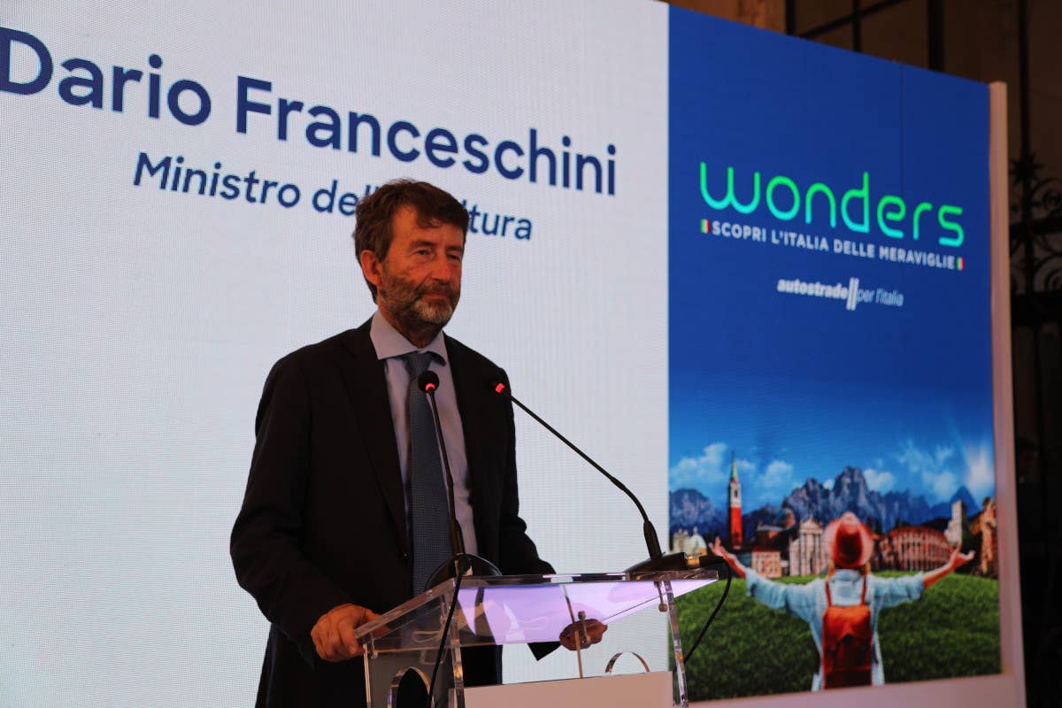 Dario Franceschini alla presentazione del progetto  Con Wonders Autostrade racconta l'Italia delle meraviglie