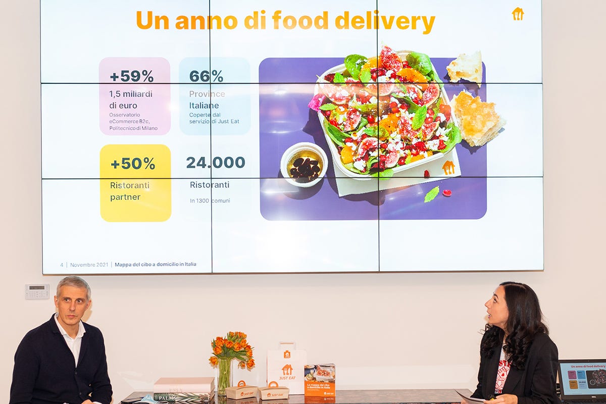 Daniele Contini e Sara Porro Ristoranti sempre più legati al food delivery: su Just Eat  50% di adesioni nel 2021