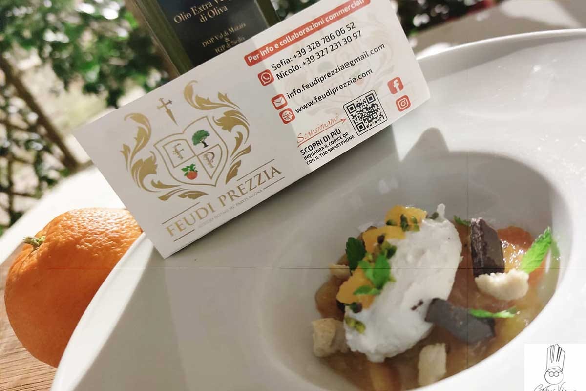 Agrumi di ribera in dessert L'Arancia di Ribera Dop incontra l'arte culinaria di Enzo Contini grazie a Feudi Prezzia