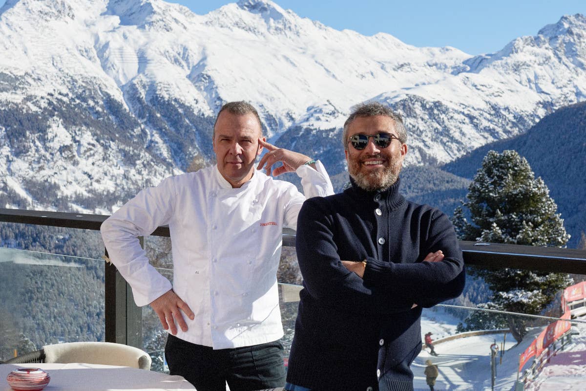 Domenico Soranno ed Enrico Buonocore  Con Langosteria il pesce diventa protagonista anche in montagna