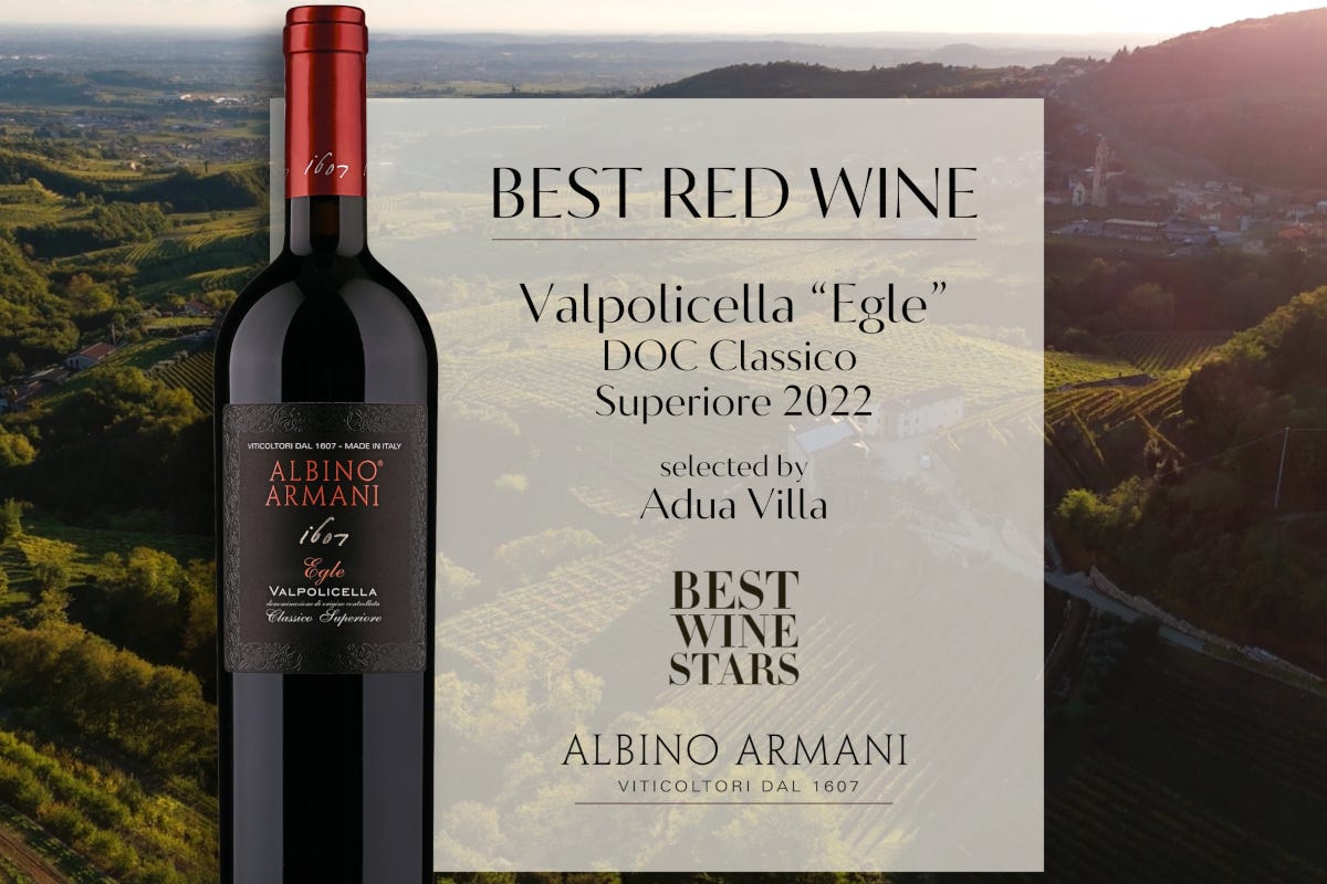 Il Valpolicella Classico Superiore Doc Egle 2022 firmato Albino Armani è stato infatti proclamato vincitore per la categoria Best Red Wine armani