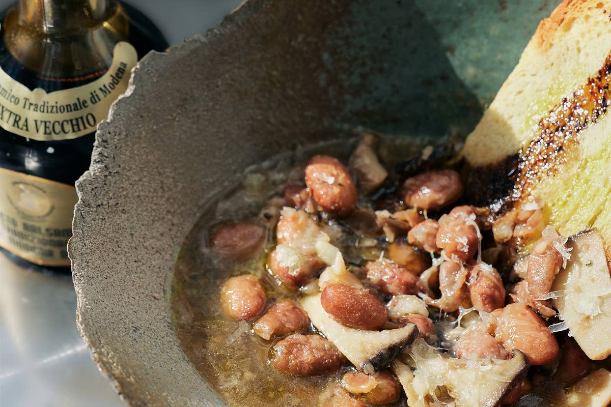 Fagioli e cardoncelli con Aceto Balsamico Tradizionale di Modena DOP