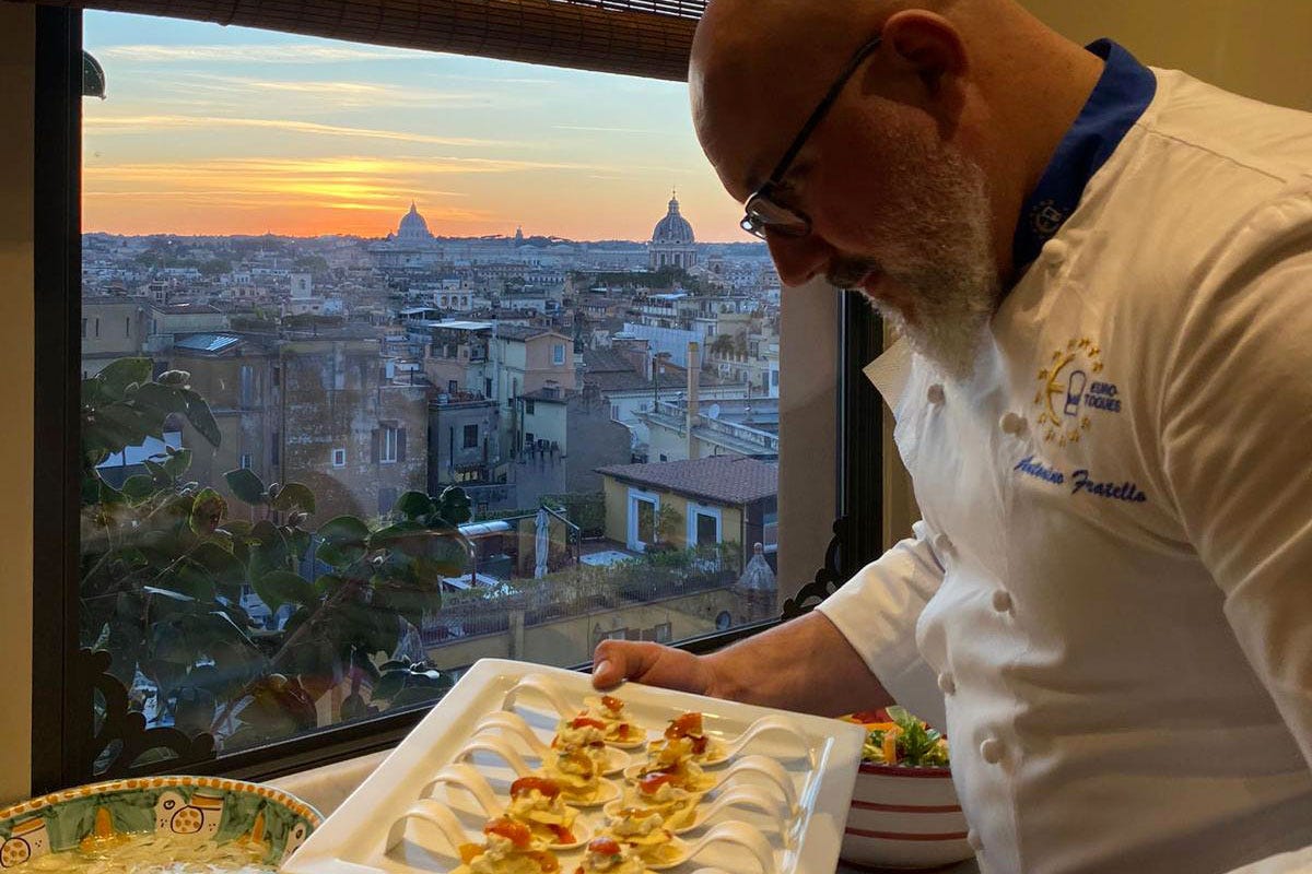 Antonino Fratello in cucina Da Trento alla Calabria, sei oli per una cena con vista