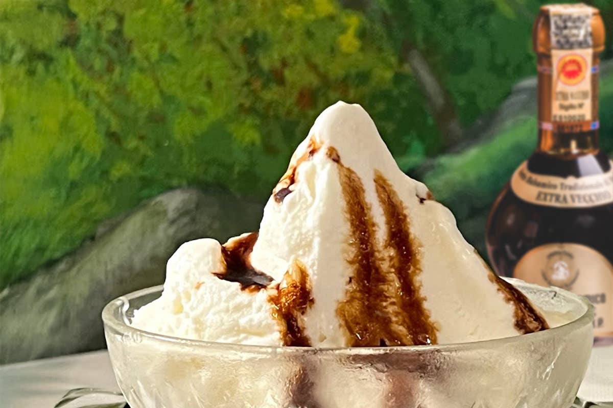 Gelato fiordilatte all’Aceto Balsamico Tradizionale di Modena Extra Vecchio Dop