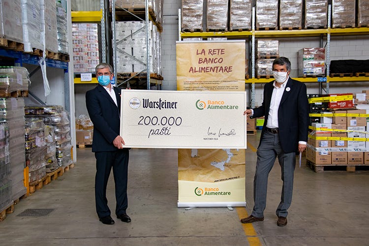 Warsteiner dona 200 mila pasti Il sostegno a Banco Alimentare