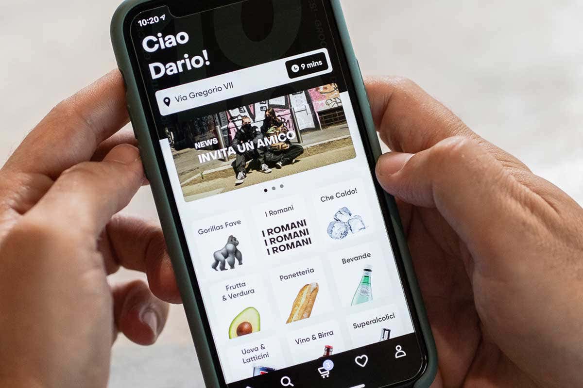 La schermata dell'app Gorillas Gorillas festeggia un anno di quick commerce. Presto anche a Torino La schermata dell'app Gorillas Gorillas festeggia un anno di quick commerce. Presto anche a Torino