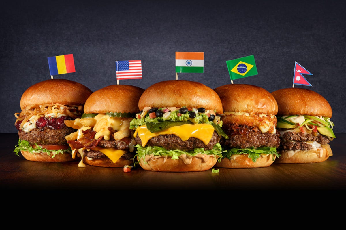 Hard Rock, i cinque nuovi burger ispirati a culture e città diverse