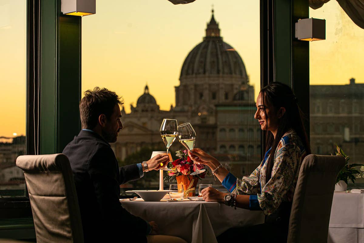 La cena al ristorante Les Étoiles  Ecco i migliori ristoranti di Roma dove giurarsi amore eterno